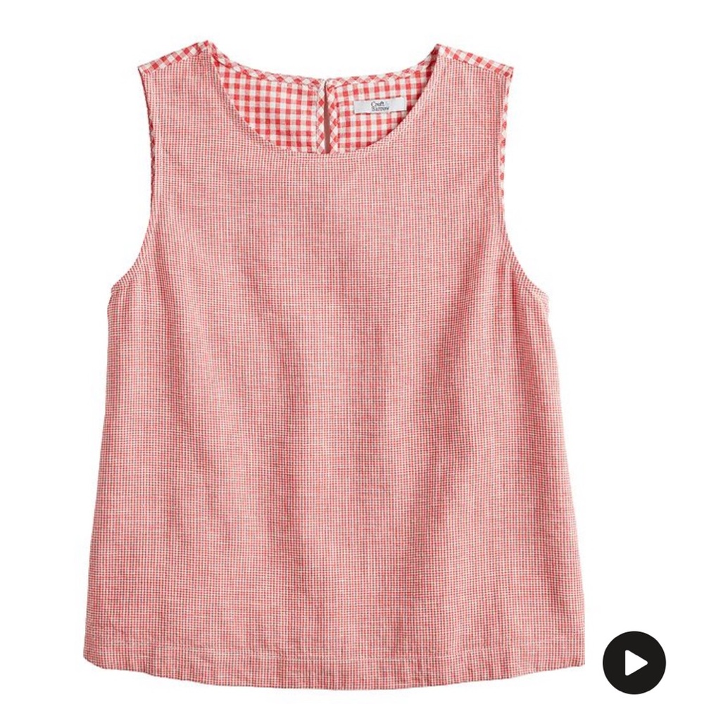 Croft & Barrow Red Plaid Checkered Top - Picture 3 of 12
